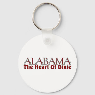 Alabama heart of Dixie keychains
