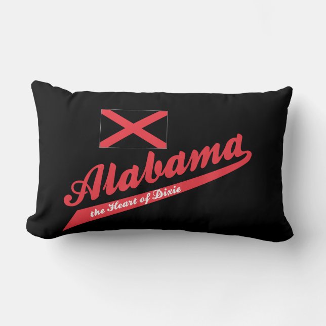 Alabama Heart of Dixie Lumbar Cushion (Front)