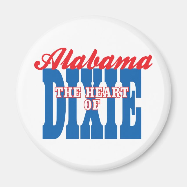 Alabama Heart of Dixie Magnet (Front)