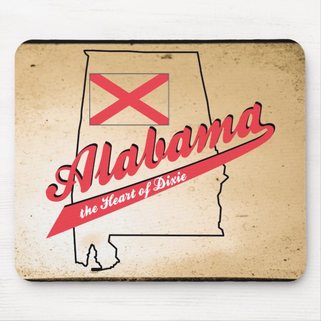 Alabama Heart of Dixie Mouse Pad (Front)