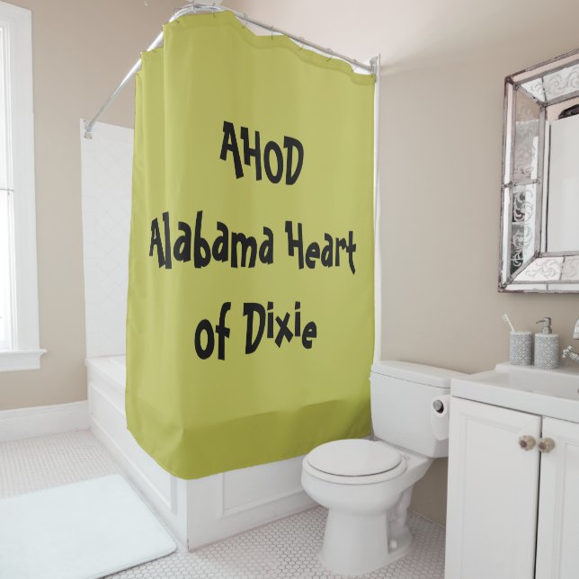 Alabama Heart of Dixie Shower Curtain (In Situ)