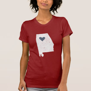 Alabama Heart shirt (white) - Customisable!