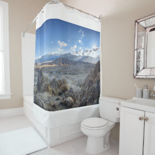 Alabama Hills Panorama - Owens Valley - Sierra Shower Curtain