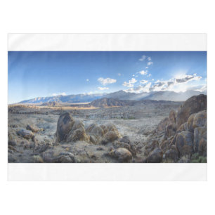 Alabama Hills Panorama - Owens Valley - Sierra Tablecloth