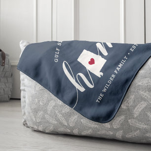 Alabama Home State Personalised Sherpa Blanket