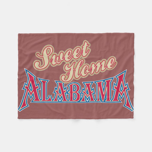 Alabama is Home Fleece Blanket (Front (Horizontal))