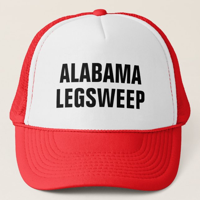 Alabama Leg Sweep Trucker Hat (Front)