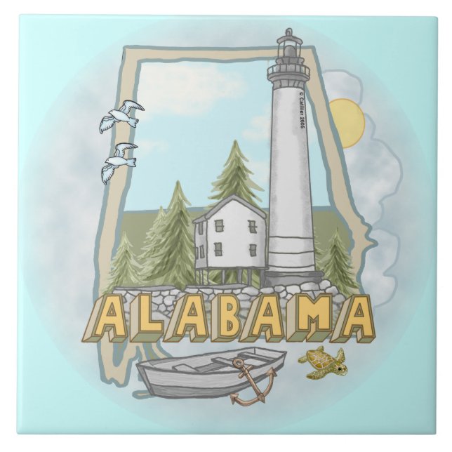 Alabama Lighthouse  tile (Front)