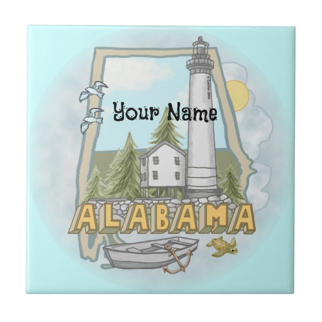 Alabama Lighthouse  tile (Front)