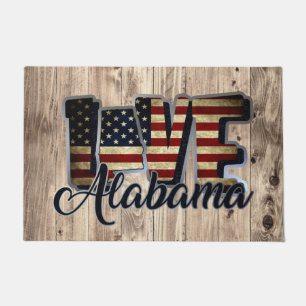 Alabama Love American Flag Star And Stripes Doormat