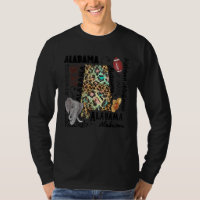 Alabama Map, Leopard Flag Map Souvenirs For Men Wo