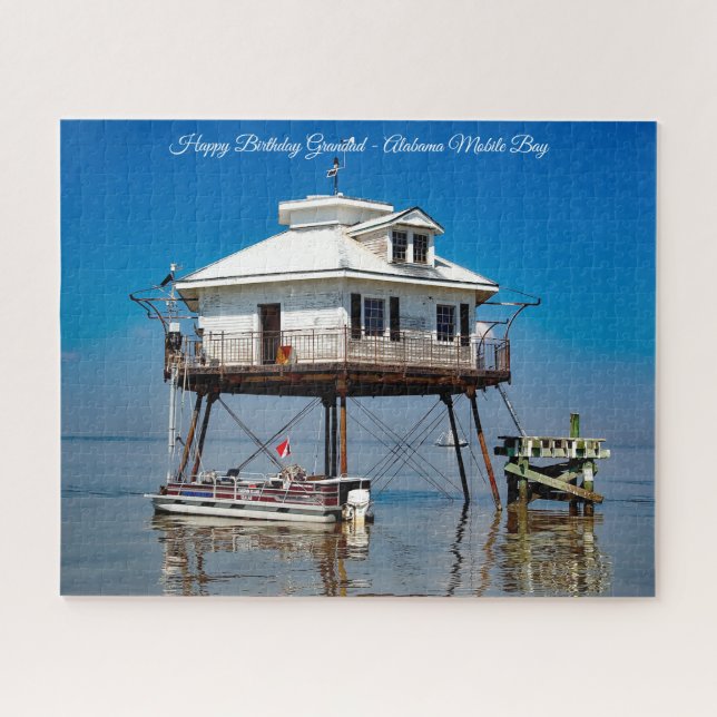 Alabama Mobile Bay Happy Birthday Grandad Jigsaw P Jigsaw Puzzle (Horizontal)