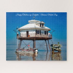 Alabama Mobile Bay Happy Christmas Daughter Jigsaw Puzzle