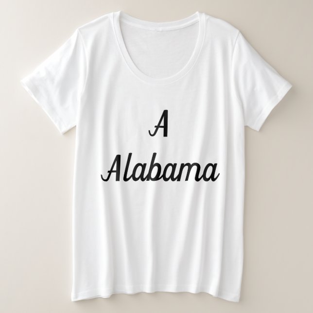 Alabama Monogram Plus Size T-Shirt (Design Front)