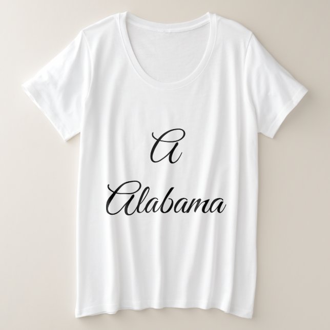 Alabama Monogram Plus Size T-Shirt (Design Front)