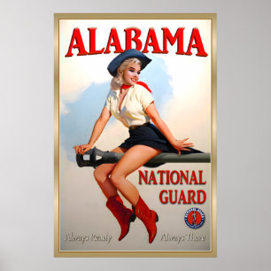 ALABAMA National Guard Marilyn Monroe Pin U Poster