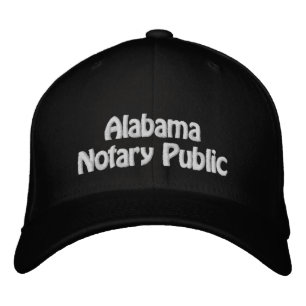 Alabama Notary Public Embroidered Baseball Cap