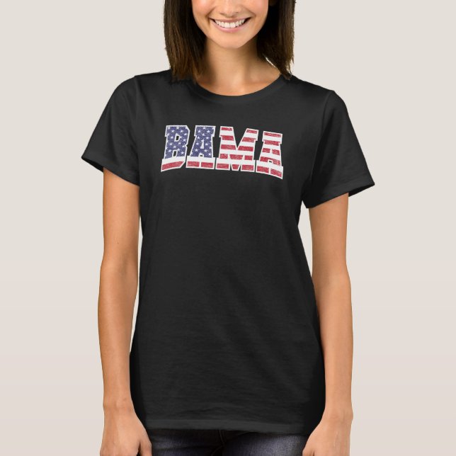 Alabama Patriotic US Flag Design for Patriots T-Shirt (Front)