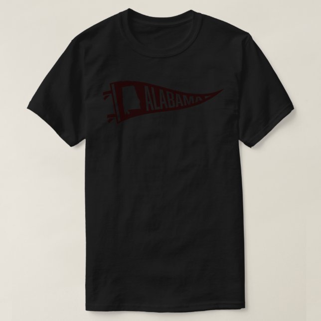 Alabama Pennant Brown T-Shirt (Design Front)