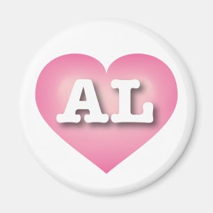Alabama Pink Fade Heart - Big Love Magnet