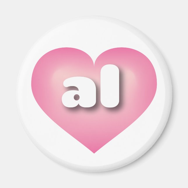 Alabama pink fade heart - mini love magnet (Front)