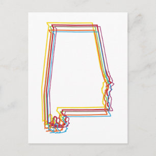 alabama pride blur postcard