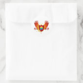 alabama pride crest classic round sticker (Bag)