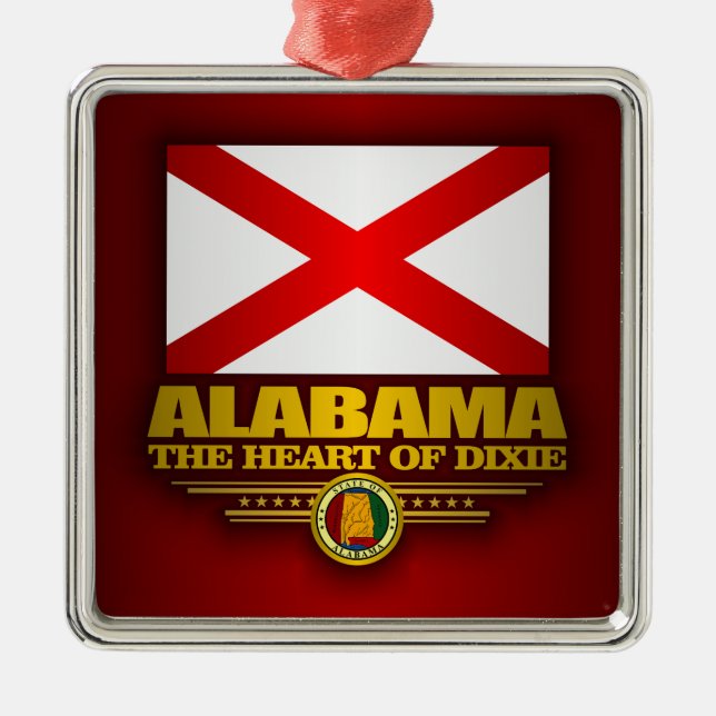 Alabama Pride Metal Tree Decoration (Front)