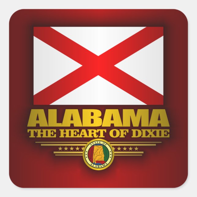 Alabama Pride Square Sticker (Front)