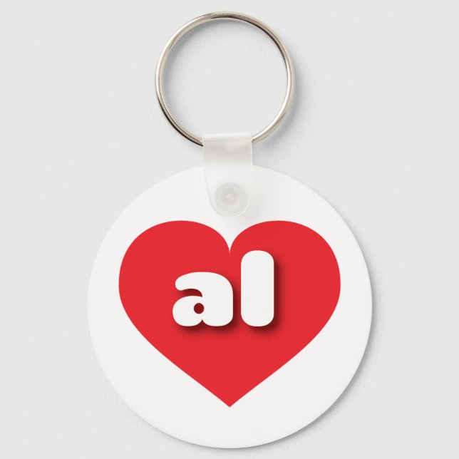 Alabama red heart - I love al Key Ring (Front)