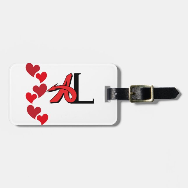 ALABAMA RED HEART OF DIXIE LUGGAGE TAG (Front Horizontal)