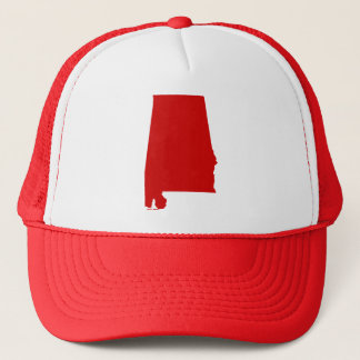 Alabama Red Snap Back Mesh Trucker Hat