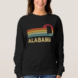 ALABAMA Retro Vintage US State Map Alabama Patriot Sweatshirt