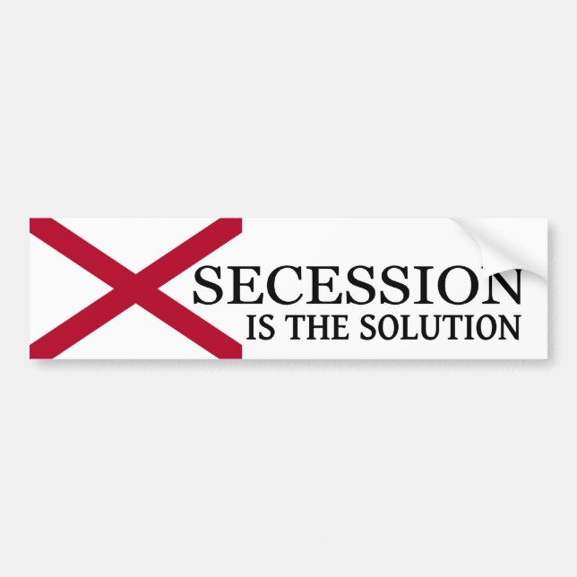 Alabama Secession Bumper Sticker (Front)