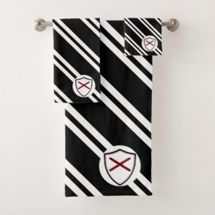 Alabama shield flag bath towel set