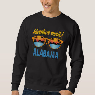 Alabama Souvenir Love Travel Trip Usa States Alaba Sweatshirt