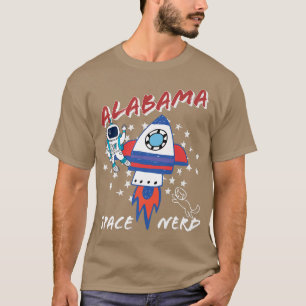 Alabama Space Nerd Universe Astronaut T-Shirt