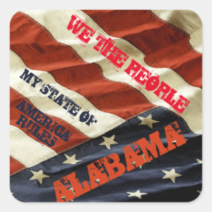 ALABAMA  SQUARE STICKER