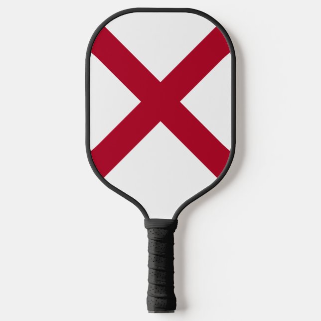 Alabama: St Andrew Crimson Cross Flag Pickleball Paddle (Front)