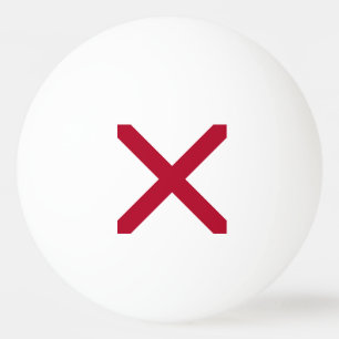 Alabama: St Andrew Crimson Cross Flag Ping Pong Ball