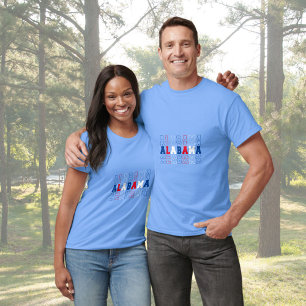 Alabama Stacked Word Art T-Shirt