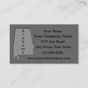 Alabama State Business card carved stone look