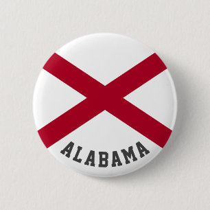 Alabama State Flag 6 Cm Round Badge