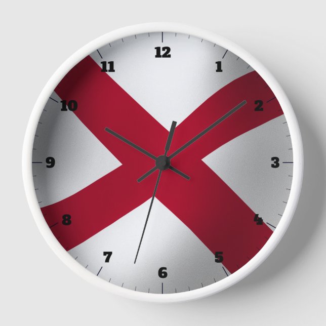 ALABAMA STATE FLAG CLOCK (Front)