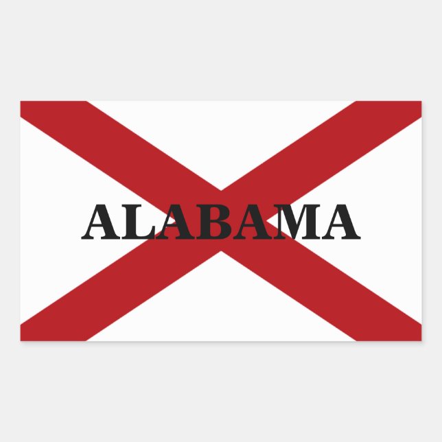 Alabama State Flag Custom Sticker (Front)