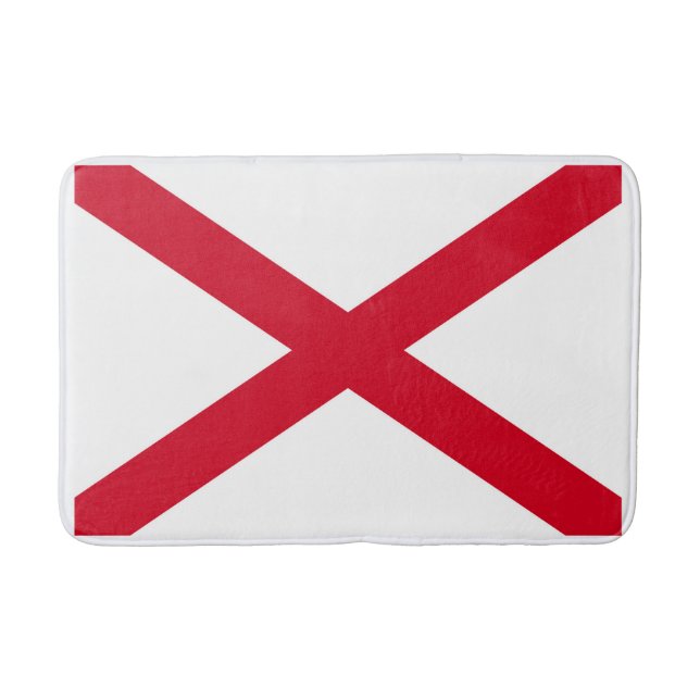 Alabama State Flag Design Bath Mat (Front)