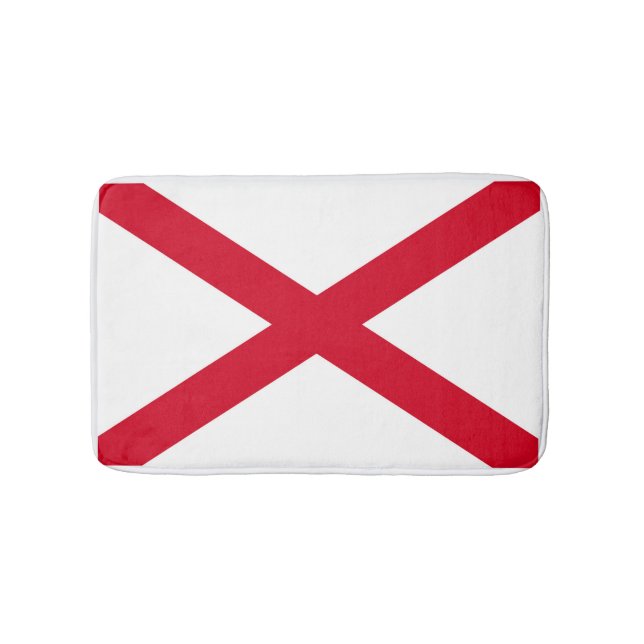 Alabama State Flag Design Bath Mat (Front)