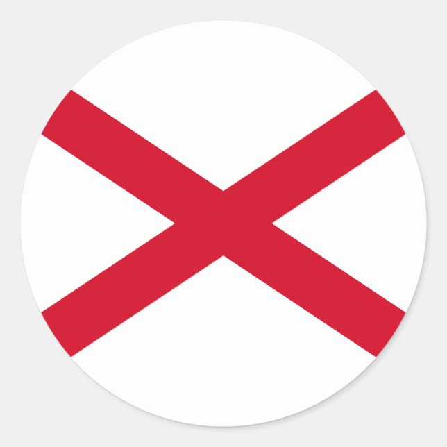Alabama State Flag Design Classic Round Sticker (Front)