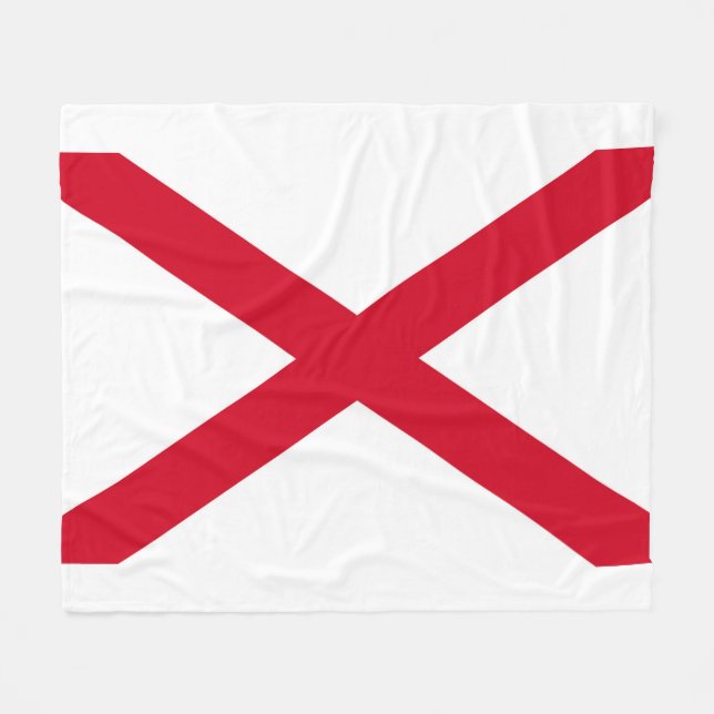 Alabama State Flag Design Fleece Blanket (Front (Horizontal))