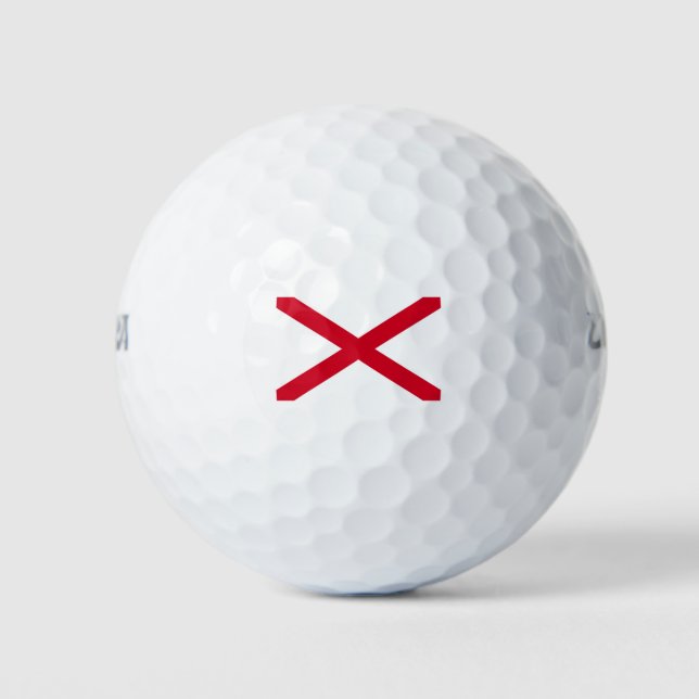 Alabama State Flag Design Golf Balls (Front)